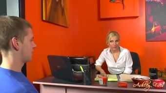 milf fucking hardcore handjob office pornstar reality blonde spanking business woman couple