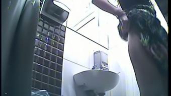 voyeur bend over toilet public blonde