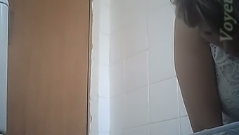 white lady hidden cam hidden dress cam mature voyeur toilet public blonde
