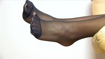 foot fetish high definition nylon stockings fetish black