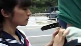 oral mouth cum in mouth cum japanese outdoor public blowjob asian