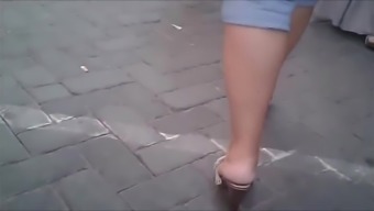mom heels candid mature voyeur outdoor