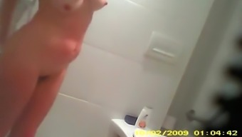old man white pee lady mature shower pissing toilet clothed