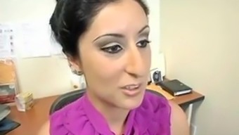 milf masturbation brown office brunette business woman