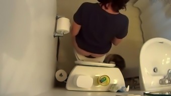 nude naked candid pissing toilet ass