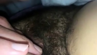 wet play milf finger hairy european pussy wife amateur clit close up