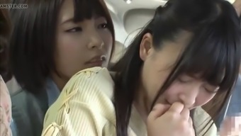 bus japanese lesbian teacher teen (18+) public asian