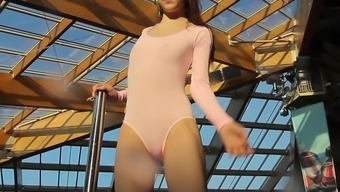 pink pool pussy bikini brunette