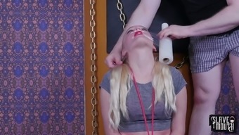 pigtails slut slave gag fucking face fucked face sperm submission rimjob bdsm blonde bondage deepthroat