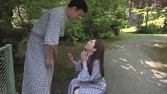 longhair oral japanese outdoor blowjob couple